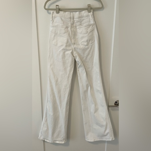 Madewell 11”High-Rise Flare Jeans, White, Size 27T - Picture 5 of 8